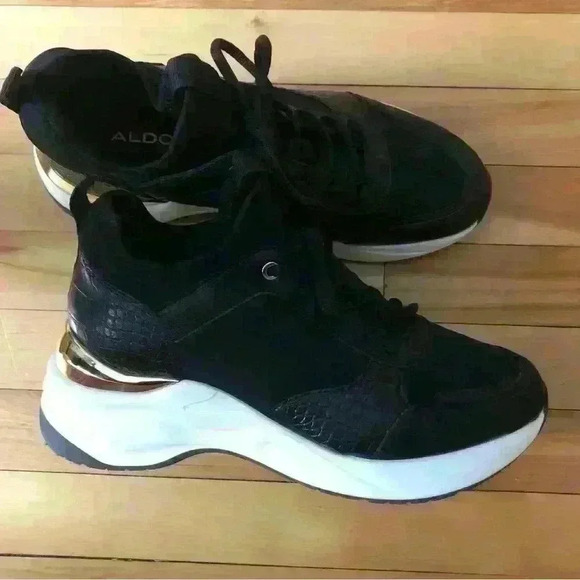 Aldo Black Sneakers NWOT - Picture 2 of 7